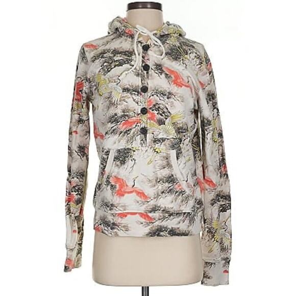 Vintage 90s Lucky Brand Bonsai Crane Pullover size medium - Picture 1 of 10